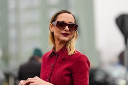 Vampy Lipstick Is The Milan Fashion Week Fall/Winter 2025 Street Style Crowd’s Go-To Look