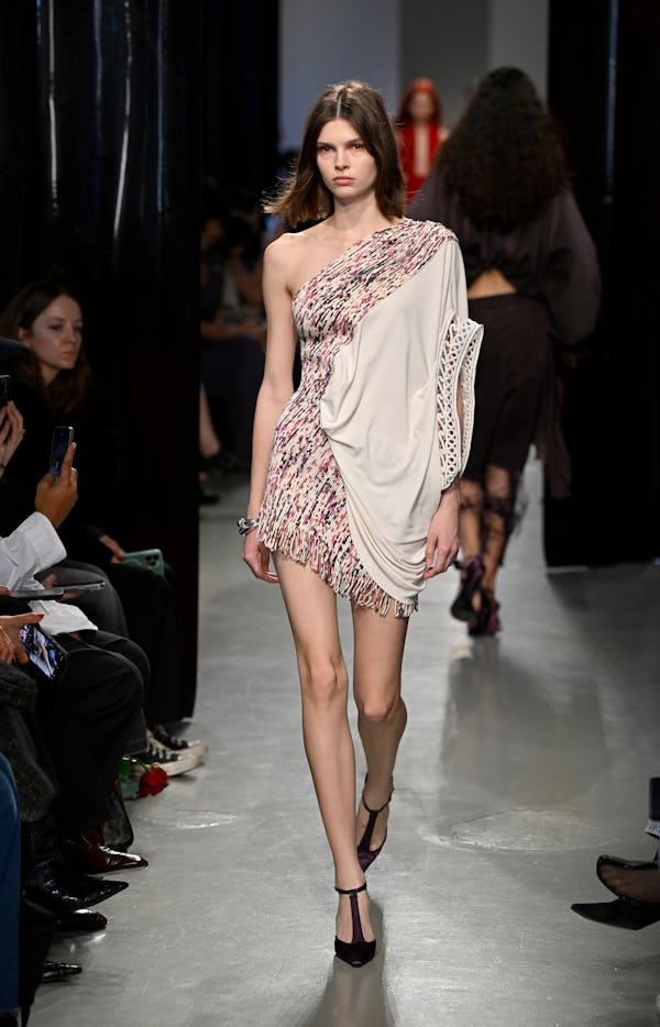 A model walks the runway during the Christopher Esber Womenswear Fall/Winter 2025-2026 show 