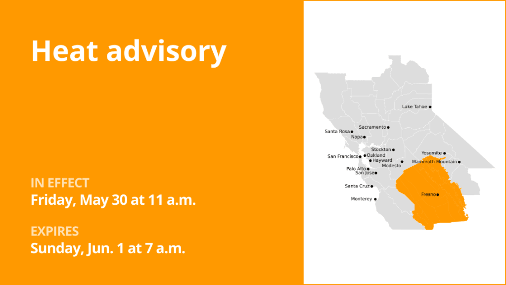 Heat advisory in place for Yosemite from Friday to Sunday – The Mercury News Heat advisory in place for Yosemite from Friday to Sunday – The Mercury News