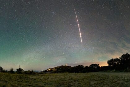 A fireball over desert mountains photo of the day for May 30, 2025