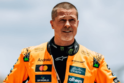 Brad Pitt drives 2023 McLaren F1 car at Circuit of The Americas
