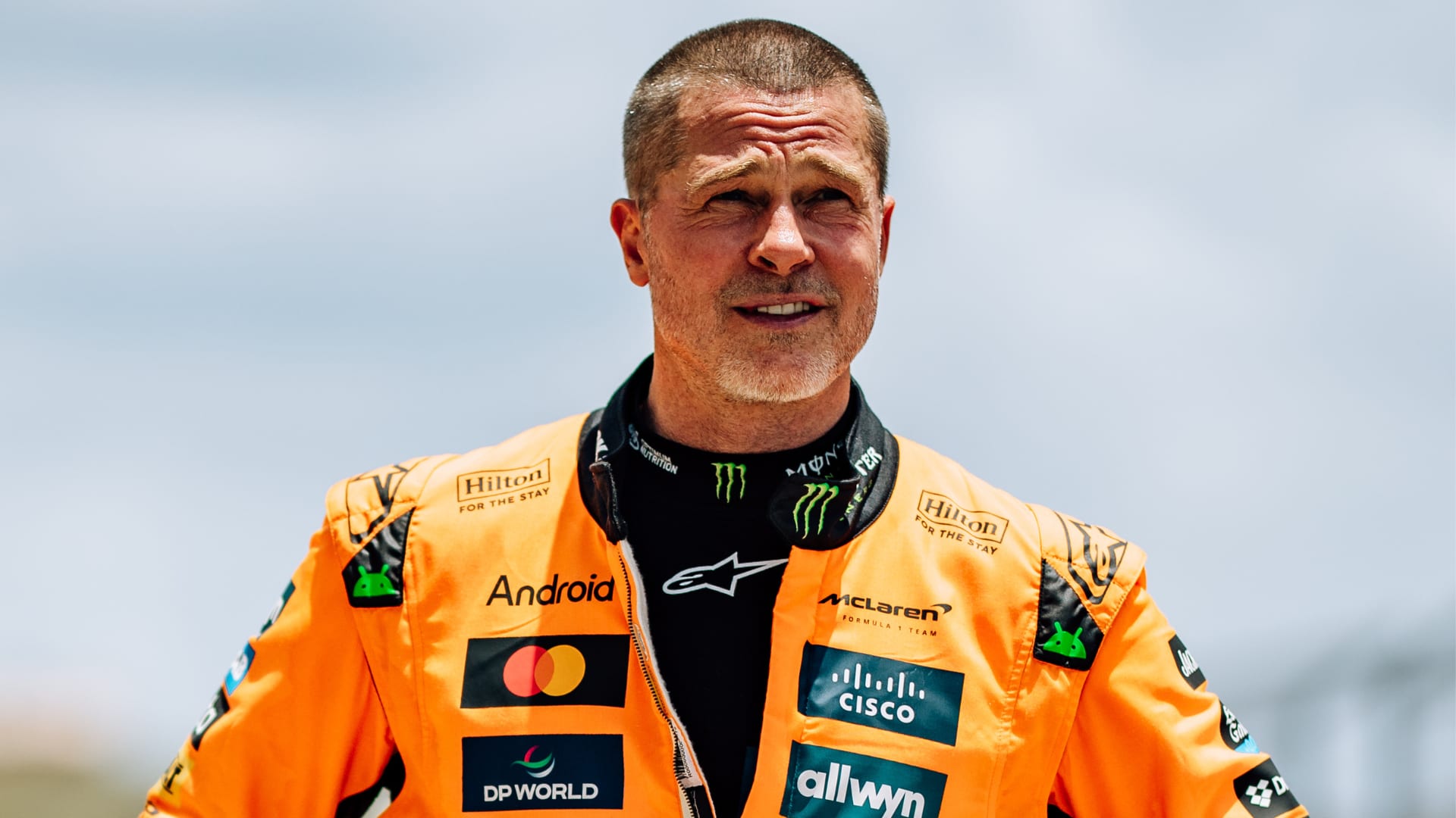 Brad Pitt drives 2023 McLaren F1 car at Circuit of The Americas