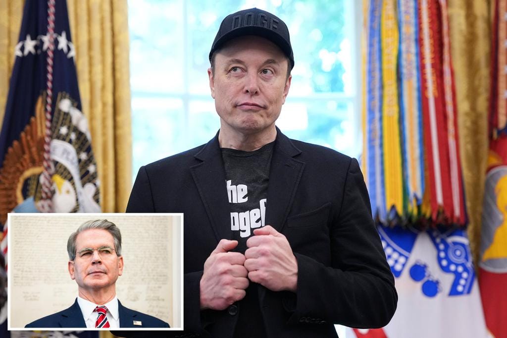 Elon Musk body-checked Treasury Secretary Scott Bessent ‘like a rugby player’ during fiery clash at White House: report