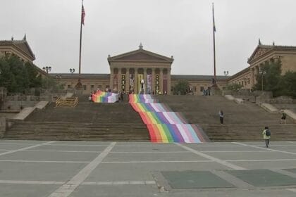 Record-breaking flag kicks off Pride festivities in Philadelphia