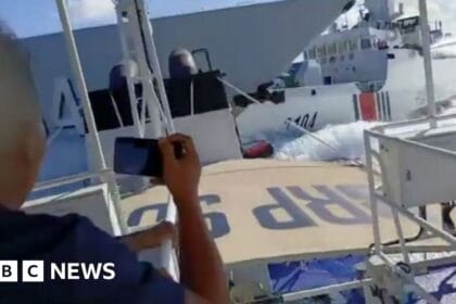 Chinese ships collide while pursuing Philippine boat