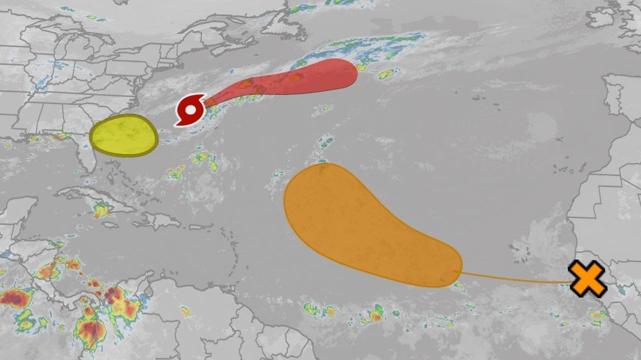 Tropical Storm Dexter Heads Away From US Plus Two Other Areas To Watch