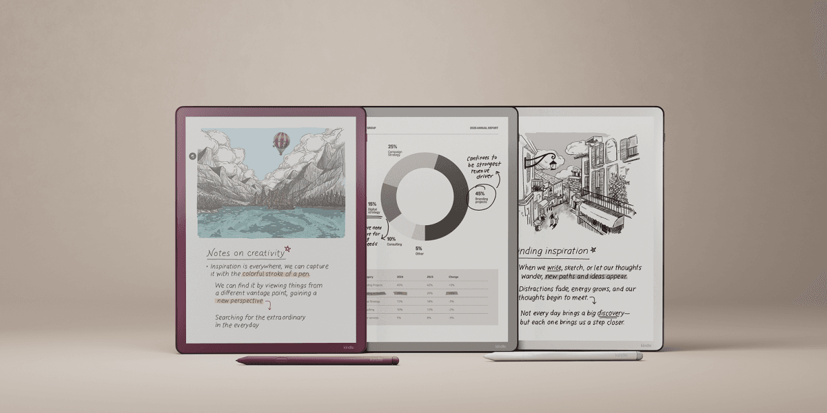 Amazon Kindle Scribe, now in color—redesigned for productivity