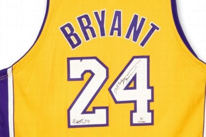 First No. 24 jersey worn by Lakers’ Kobe Bryant sells for 9K
