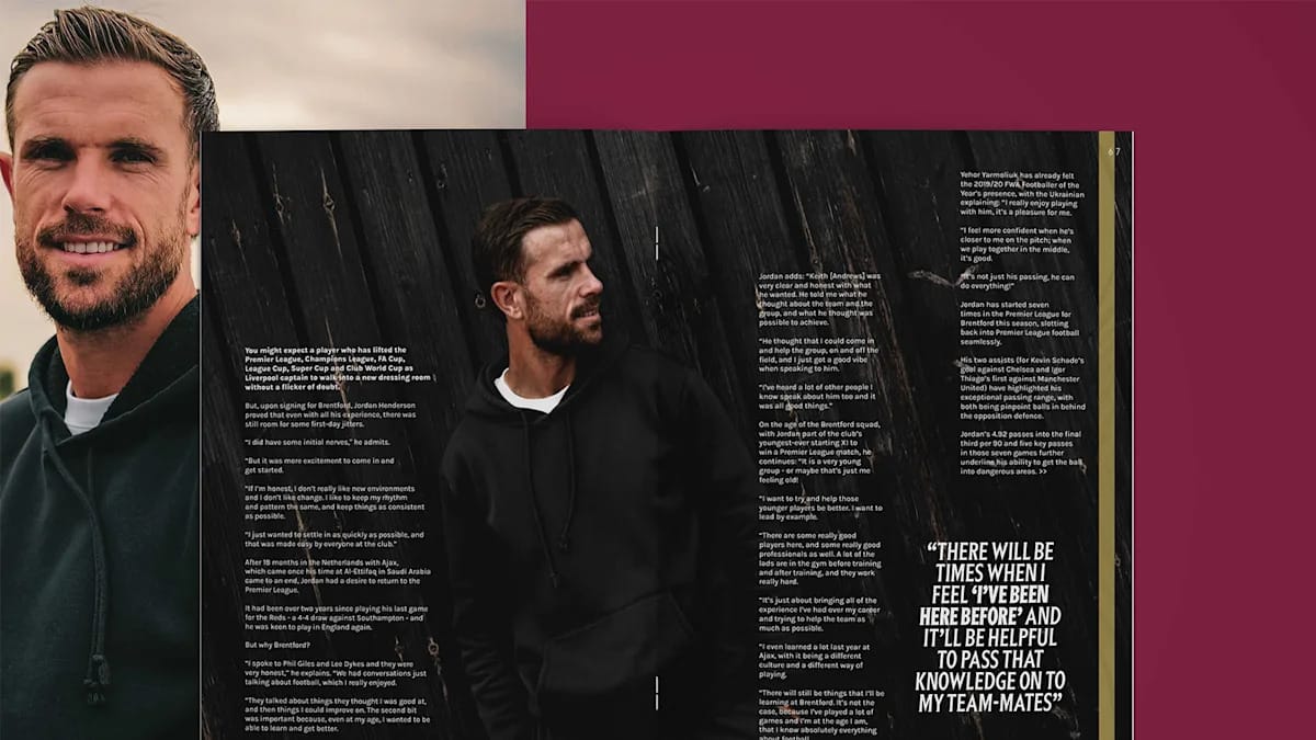 Henderson discusses facing former club Liverpool in matchday programme interview
