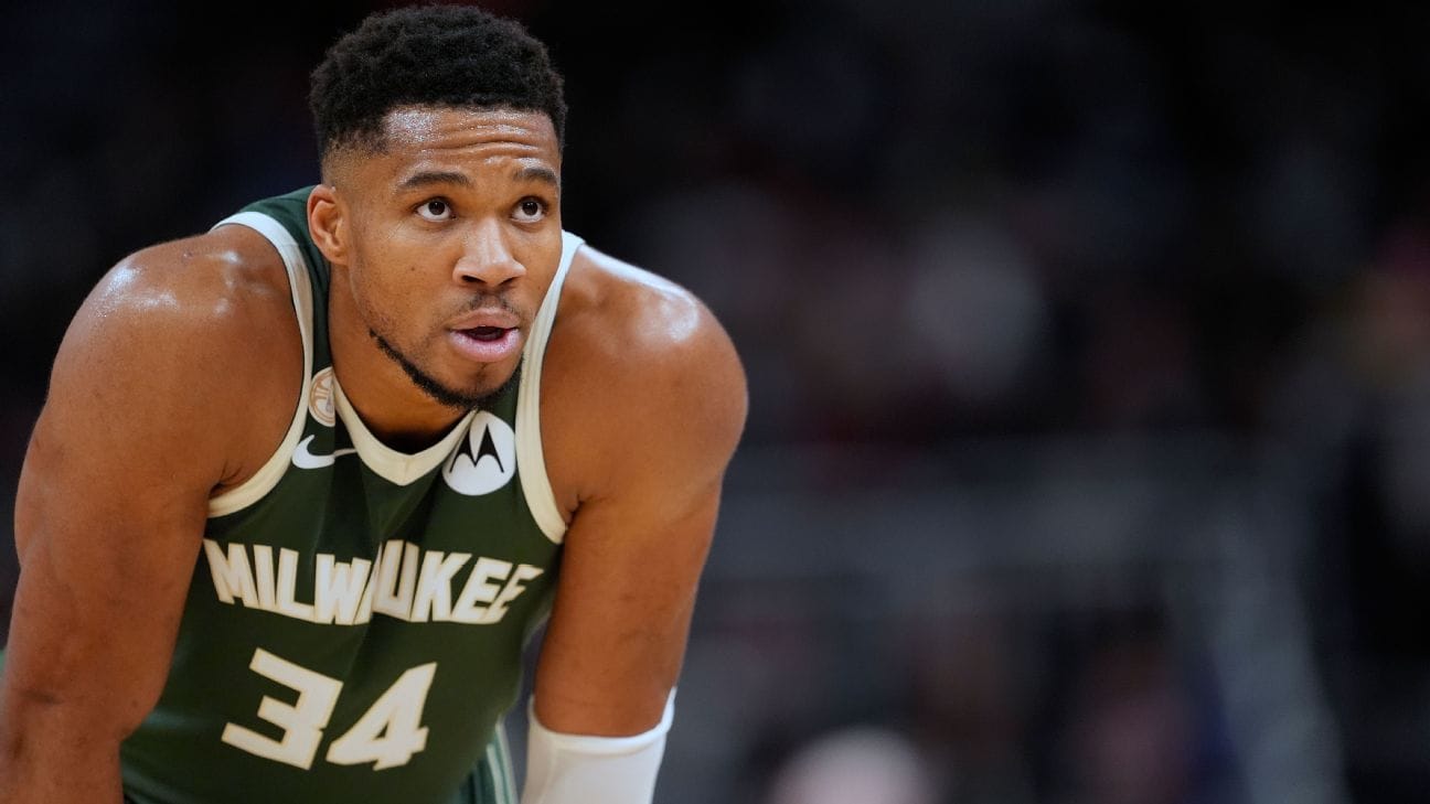 Bucks’ Giannis Antetokounmpo out Wed. vs. Hornets with knee issue