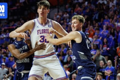 Florida centre Olivier Rioux becomes tallest-ever college basketball player at 236cm