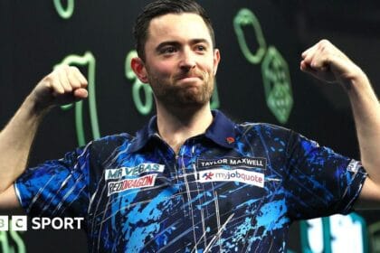 Grand Slam of Darts: Luke Humphries hits nine-darter and Luke Littler wins