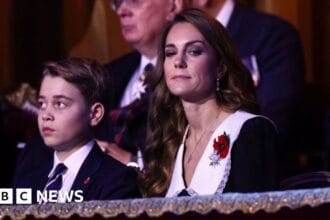 Prince George joins Kate, King and Queen at Festival of Remembrance