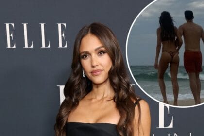 Jessica Alba Wears Cheeky Bikini in Thanksgiving Tribute With Danny Ramirez