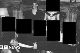 Photo of Andrew lying on laps at Sandringham in new Epstein files