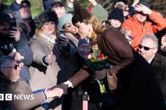 Royal Family gather for Christmas Day service at Sandringham