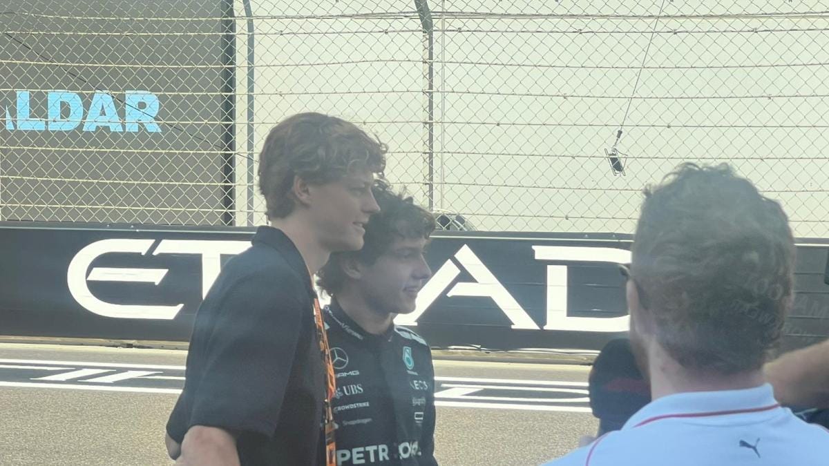 Sinner al GP di Abu Dhabi con Laila Hasanovic, la giornata