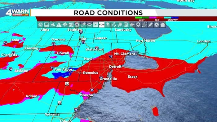 Snow changing to a wintry mix, then back to snow for Metro Detroit on Wednesday