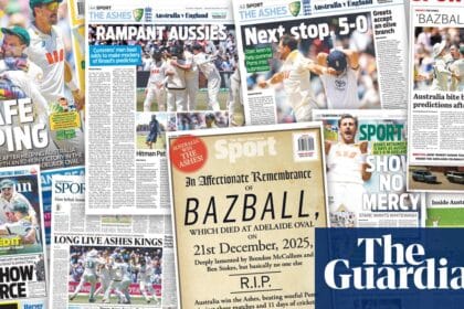 ‘RIP’: Australian media revels in ‘deeply lamented’ death of Bazball after Ashes woe | Ashes 2025-26