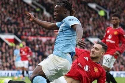 How Man Utd’s Diogo Dalot escaped Manchester derby red card for brutal high challenge on Man City’s Jeremy Doku as fans are left in utter disbelief