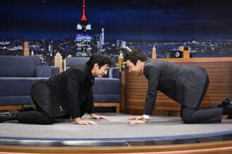 Hudson Williams Stretches, Teases Heated Rivalry Season 2 on Tonight Show