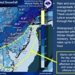 N.J. weather: Widespread snow totals of 2 to 5 inches in forecast today from 2nd weekend storm
