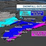 Nor’easter to bring a snowy start to Monday in Nova Scotia
