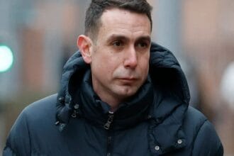 Sacked Premier League ref David Coote arrives at court for sentencing after he made indecent video of 15-year-old boy