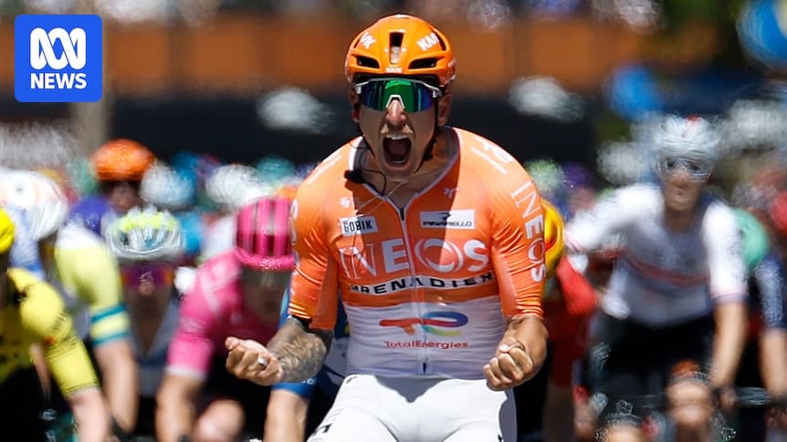 Sam Welsford wins Tour Down Under stage three, fears for riders with 42C temperatures Saturday