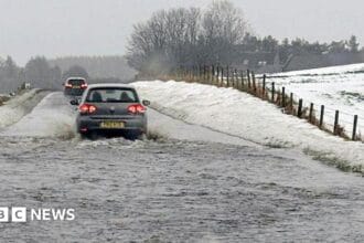 Weather risk brings flooding as snow warnings downgraded