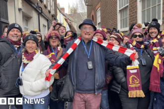 Brisbane Broncos fans touch down in Hull for World Club Challenge