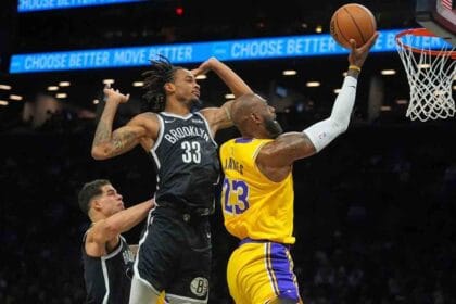 Doncic, James help Lakers rout Nets in Reaves’ return from injury