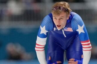 Jordan Stolz takes 1500m silver at Olympics behind Ning Zhongyan