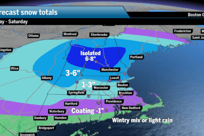 Storm maps show Friday’s snow, wintry mix forecast for New England