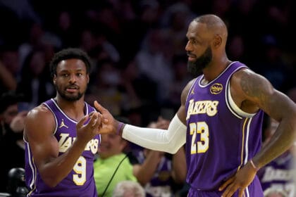 LeBron and Bronny James combine for NBA’s first-ever father-son assist
