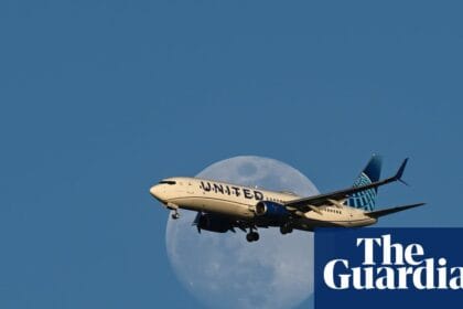 United flight narrowly avoids US military helicopter in California | US news