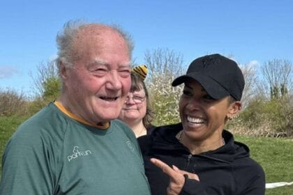 Dame Kelly Holmes takes part in Sittingbourne Parkrun at Milton Creek Country Park