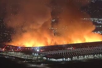 Warehouse employee accused of arson after Kimberly-Clark Distribution Center full of paper goods destroyed in massive Ontario fire