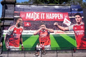 Arsenal trophy lift: Watch Gunners hoist Premier League trophy as 2025-26 champions