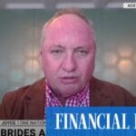 Barnaby Joyce attacks James Paterson from Qantas lounge