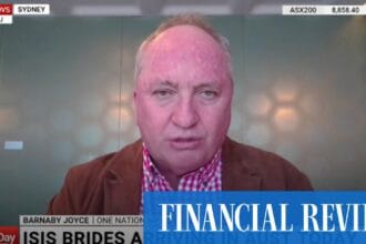 Barnaby Joyce attacks James Paterson from Qantas lounge