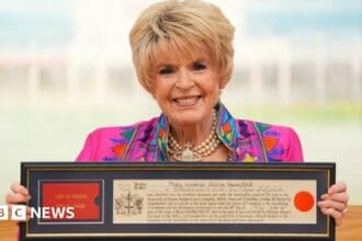 Gloria Hunniford is awarded the Freedom of the City of London