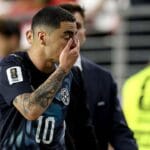 Paraguay’s Miguel Almiron becomes first player ejected under FIFA’s new mouth-covering rule at World Cup