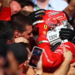 Charles Leclerc wins dramatic British Grand Prix from George Russell and Lewis Hamilton as Antonelli suffers issue